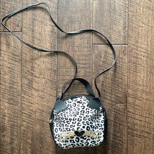 Leopard Print Cat Crossbody Bag